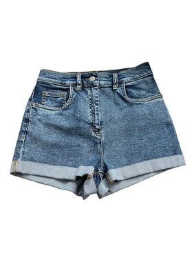 Aritzia Wilfred Free Jean Shorts High Rise Medium Wash Cuffed Size 6